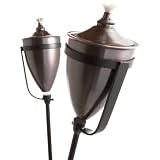 Strathwood Bronze-Finish Yard Torch with Iron Stand, Set of 2
