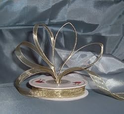 Sheer Organza Ribbon Mono Edge - 7/8" - 25 Yards (75 FT) - Sage