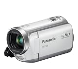 Panasonic V100 Full HD 1920 x 1080 Camcorder - White (42x Intelligent Zoom, SD Card Recording, Power OIS, Face Recognition) 2.7 inch LCD
