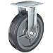Albion 16 Series 6" Diameter Polyurethane on Polypropylene Wheel Medium Heavy Duty Zinc Plate Rigid Caster, Roller Bearing, 4-1/2" Length X 4" Width Plate, 900 lbs Capacity (Pack of 4)