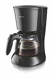 Philips - HD7447/20 - Cafeti&egrave;re Daily, 1.2L, 1000W, Stop goutte, indicateur d'eau, porte-filtre amovible, noire, set petit-d&eacute;j assorti