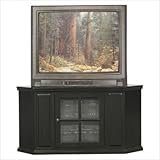 Black 46" Soild Wood Plasma TV Cart (Black) (25"H x 46"W x 20"D)