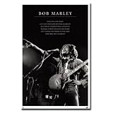 Bob Marley (One Love - Lyrics) Music Poster - 24x36