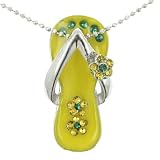 Yellow Beach Sandal Large Necklace Pendant