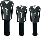 MLB New York Yankees Mesh Barrel Headcover Set of Three MLB New York Yankees Mesh Barrel Headcover Set of Three