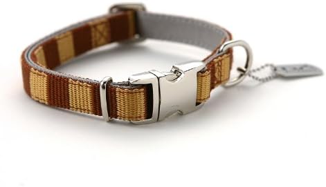 RLC Dog Collar with Metal Buckle, 5/8-Inch, Small, Border Beige