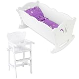 KidKraft Lil' Doll Cradle Plus Lil' Doll High Chair
