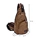 Daosen Sports Unbalance Backpack Sling Bag for Men Canvas Chest Pack/Hiking Bag Coffee