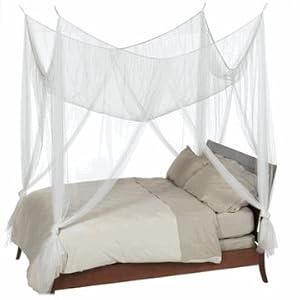 Corner Poster White Bed Canopy Mosquito Net Double King: Amazon.co.uk ... Corner Poster White Bed Canopy Mosquito Net Double King: Amazon.co.uk ...