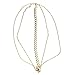 Lowpricenice(TM) Women Fashion Gold Metal Punk Unique Head Chain Jewelry Headband