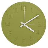 DecoMates Non-Ticking Silent Wall (Green Tea)