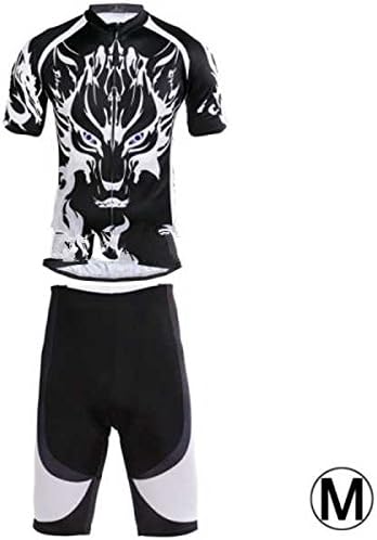 DS-Wolf Pattern Cycling Short Sleeves Jersey + Shorts Set for Men (Size: M) ~.