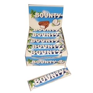 Bounty Bar Milk Chocolate Covered Coconut By Mars, (24-57gram Bars Per Box) by Mars