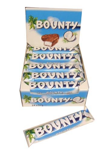 Bounty Bar Milk Chocolate Covered Coconut By Mars, (24-57gram Bars Per Box) by Coconut Milks