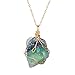 ALoveSoul Gifts Handmade Irregular Crystal Stone Necklace Gemstone Pendant,Green