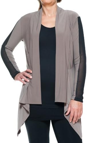 Artizan Plus Size Womens One Size Don't Mesh With Me! Cardigan Taupe