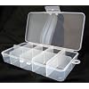 10 COMPARTMENT PLASTIC STORAGE BOX 17.8x10x3.5cm