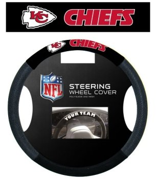 NFL Kansas City Chiefs Poly-Suede Steering Wheel Cover