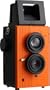 Blackbird Fly 35mm TLR Twin Lens Reflex Camera - Black with Orange Face [Camera]