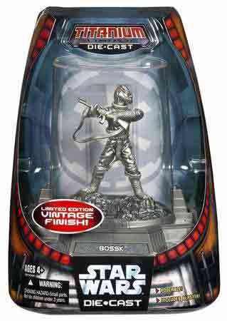 Star Wars TITANIUM SERIES Die Cast 4 Inch Action Figure - Limited Edition BOSSK in Silver Vintage Finish