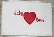 Baby Cakes Baby Burpcloths -Baby Love Design for Valentine's Day