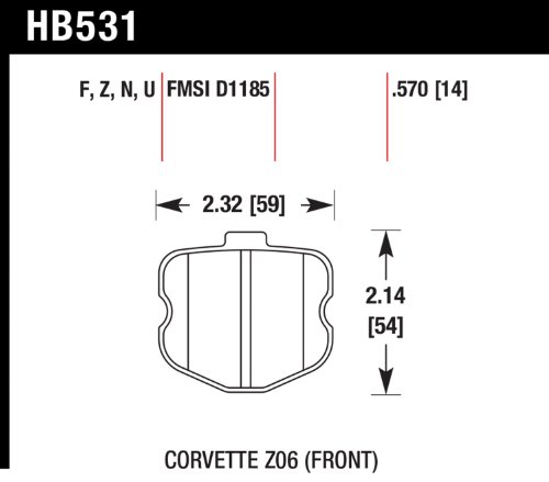 Hawk Performance HB531Z.570 Performance Ceramic Brake Pad On Sale