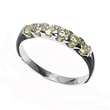 Sterling Silver Rings with Peridot CZ - Size: 6-11