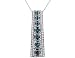 Blue and White Diamond 1.0 Carat (ctw) Pendant in 14K White Gold