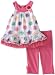 Little Lass Girls 2-6X 2 Piece Multi Floral Legging Set, Fuchsia, 2T