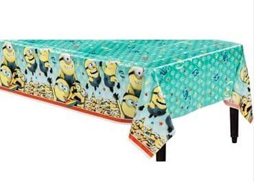 Minion Despicable Me Party Supply Pack - Serves 8 (tablecloth, 8 cups, 8 large plates, 8 dessert plates, 16 large napkins)