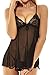 ADOREJOY Women's Chemise Semi-Sheer Babydoll Lingerie