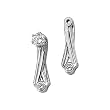 14K White Gold 0.06 ct. Diamond Earring Jackets