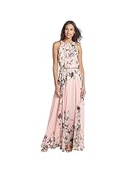 General Print Chiffon Summer Belted Cocktail Evening Dress/Party Dress/Maxi Dress 