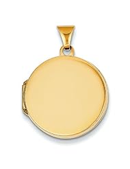 14k 20mm Round Plain Flat Locket