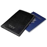Kena Kai DataSafe Italian Leather Passport Wallet - Black