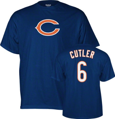 Jay Cutler Chicago Bears Navy Name & Number T-Shirt
