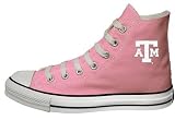 Converse - Converse Chuck Taylor All Star Hi Top Pink Texas A&M University Logo White Canvas