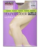 Round the Clock Plus Collection Control Top Pantyhose With Sandal Toe Hosiery
