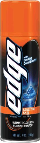 Edge Shave Gel, Senstive Skin, 7-Ounces Cans (Pack of 6)