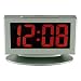 Advance Time Technology 1.8" LED Alarm Clock With Red Display, Gray