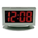 Advance Time Technology 1.8" LED Alarm Clock With Red Display, Gray