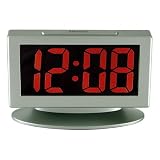 Advance Time Technology 1.8 LED Alarm Clock With Red Display, Gray by Advance Time Technology