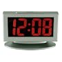Advance Time Technology 1.8" LED Alarm Clock With Red Display, Gray