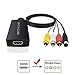 HDMI to S Video Converter, HDMI to AV Composite Audio Video Converter, HDMI to RCA Adapter with RCA and Svideo Cable Support 1080p for PC Laptop Xbox PS3 TV STB VHS VCR Blue-Ray DVD