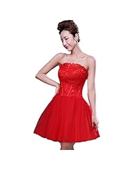 Tulle Lace-Up Short Evening Dress/Wedding Party Dress/Mini Dress 