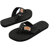 NCAA USC Trojans Ladies Black Sequin Strap Flip Flops (9/10)