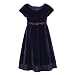 Girls' Good Lad Velvet and Taffeta Dress - Aubergine