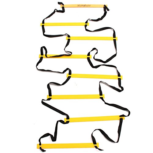 ELEGIANT Speed & Agility Training Ladder for Improving Speed, Agility, Fitness, Leg Strength and More with Black Carrying Bag