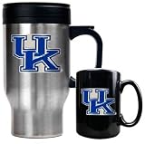 Kentucky Wildcats Stainless Steel Travel Mug and Ceramic Mug Set