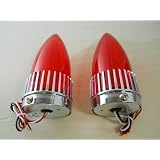 (2) 1959 Cadillac Style 40 LED Red Stop Brake Turn Signal Tail Lights 
